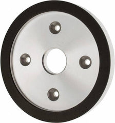 Made in USA - 6" Diam, 1-1/4" Hole Size, 3/4" Overall Thickness, 220 Grit, Type 6 Tool & Cutter Grinding Wheel - Very Fine Grade, Diamond - Exact Industrial Supply