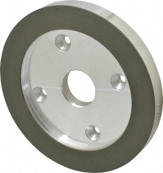 Made in USA - 6" Diam, 1-1/4" Hole Size, 3/4" Overall Thickness, 220 Grit, Type 6 Tool & Cutter Grinding Wheel - Very Fine Grade, Diamond - Exact Industrial Supply