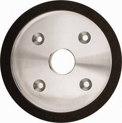 Made in USA - 6" Diam, 1-1/4" Hole Size, 3/4" Overall Thickness, 100 Grit, Type 6 Tool & Cutter Grinding Wheel - Fine Grade, Diamond - Exact Industrial Supply