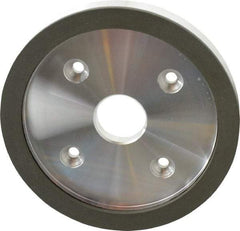 Made in USA - 6" Diam, 1-1/4" Hole Size, 3/4" Overall Thickness, 150 Grit, Type 6 Tool & Cutter Grinding Wheel - Very Fine Grade, Diamond - Exact Industrial Supply