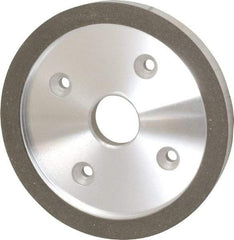 Made in USA - 6" Diam, 1-1/4" Hole Size, 3/4" Overall Thickness, 100 Grit, Type 6 Tool & Cutter Grinding Wheel - Fine Grade, Diamond - Exact Industrial Supply