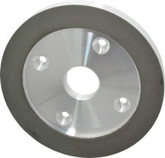 Made in USA - 6" Diam, 1-1/4" Hole Size, 3/4" Overall Thickness, 220 Grit, Type 6 Tool & Cutter Grinding Wheel - Very Fine Grade, Diamond - Exact Industrial Supply