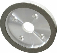 Made in USA - 6" Diam, 1-1/4" Hole Size, 3/4" Overall Thickness, 100 Grit, Type 6 Tool & Cutter Grinding Wheel - Fine Grade, Diamond - Exact Industrial Supply