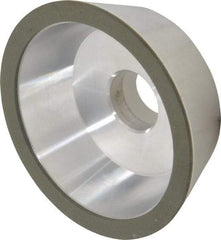 Made in USA - 5" Diam, 1-1/4" Hole Size, 1-3/4" Overall Thickness, 150 Grit, Type 11 Tool & Cutter Grinding Wheel - Very Fine Grade, Diamond - Exact Industrial Supply