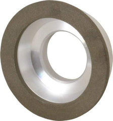 Made in USA - 3" Diam, 1-1/4" Hole Size, 7/8" Overall Thickness, 100 Grit, Type 11 Tool & Cutter Grinding Wheel - Fine Grade, Diamond - Exact Industrial Supply