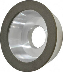 Made in USA - 4" Diam, 1-1/4" Hole Size, 1-1/4" Overall Thickness, 150 Grit, Type 11 Tool & Cutter Grinding Wheel - Very Fine Grade, Diamond - Exact Industrial Supply