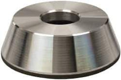 Made in USA - 4" Diam, 1-1/4" Hole Size, 1-1/4" Overall Thickness, 220 Grit, Type 11 Tool & Cutter Grinding Wheel - Very Fine Grade, Diamond - Exact Industrial Supply