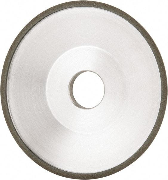 Made in USA - 6" Diam, 1-1/4" Hole Size, 1" Overall Thickness, 100 Grit, Type 12 Tool & Cutter Grinding Wheel - Fine Grade, Diamond - Exact Industrial Supply