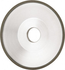 Made in USA - 6" Diam, 1-1/4" Hole Size, 1" Overall Thickness, 100 Grit, Type 12 Tool & Cutter Grinding Wheel - Fine Grade, Diamond - Exact Industrial Supply