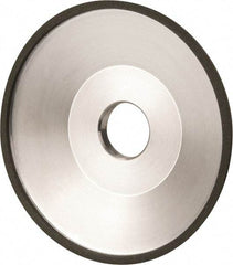 Made in USA - 6" Diam, 1-1/4" Hole Size, 1" Overall Thickness, 100 Grit, Type 12 Tool & Cutter Grinding Wheel - Fine Grade, Diamond - Exact Industrial Supply