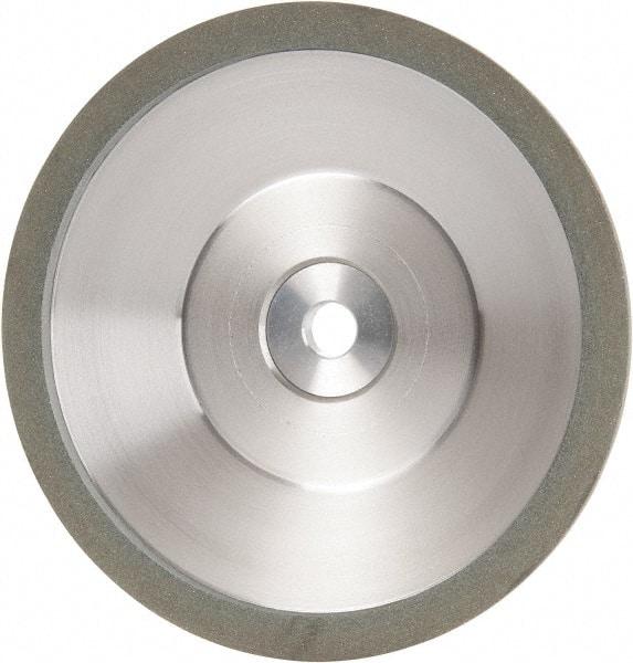 Made in USA - 6" Diam, 1-1/4" Hole Size, 1" Overall Thickness, 100 Grit, Type 12 Tool & Cutter Grinding Wheel - Fine Grade, Diamond - Exact Industrial Supply
