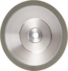 Made in USA - 6" Diam, 1-1/4" Hole Size, 1" Overall Thickness, 100 Grit, Type 12 Tool & Cutter Grinding Wheel - Fine Grade, Diamond - Exact Industrial Supply