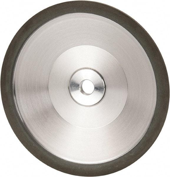 Made in USA - 6" Diam, 1-1/4" Hole Size, 1" Overall Thickness, 220 Grit, Type 12 Tool & Cutter Grinding Wheel - Very Fine Grade, Diamond - Exact Industrial Supply