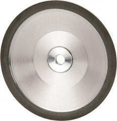 Made in USA - 6" Diam, 1-1/4" Hole Size, 1" Overall Thickness, 220 Grit, Type 12 Tool & Cutter Grinding Wheel - Very Fine Grade, Diamond - Exact Industrial Supply