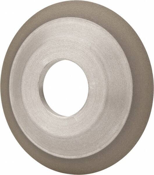 Made in USA - 4" Diam, 1-1/4" Hole Size, 1/2" Overall Thickness, 100 Grit, Type 12 Tool & Cutter Grinding Wheel - Fine Grade, Diamond - Exact Industrial Supply
