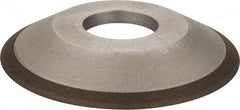 Made in USA - 4" Diam, 1-1/4" Hole Size, 1/2" Overall Thickness, 150 Grit, Type 12 Tool & Cutter Grinding Wheel - Very Fine Grade, Diamond - Exact Industrial Supply