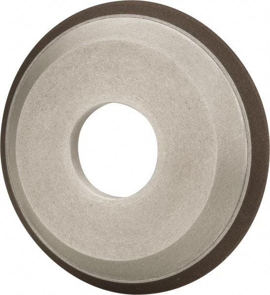 Made in USA - 4" Diam, 1-1/4" Hole Size, 1/2" Overall Thickness, 220 Grit, Type 12 Tool & Cutter Grinding Wheel - Very Fine Grade, Diamond - Exact Industrial Supply