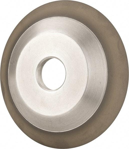 Made in USA - 6" Diam, 1-1/4" Hole Size, 3/4" Overall Thickness, 220 Grit, Type 12 Tool & Cutter Grinding Wheel - Very Fine Grade, Diamond - Exact Industrial Supply