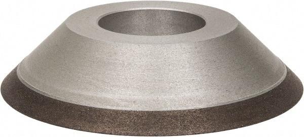 Made in USA - 3-1/2" Diam, 1-1/4" Hole Size, 3/4" Overall Thickness, 100 Grit, Type 15 Tool & Cutter Grinding Wheel - Fine Grade, Diamond - Exact Industrial Supply