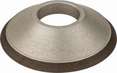 Made in USA - 3-1/2" Diam, 1-1/4" Hole Size, 3/4" Overall Thickness, 220 Grit, Type 15 Tool & Cutter Grinding Wheel - Very Fine Grade, Diamond - Exact Industrial Supply