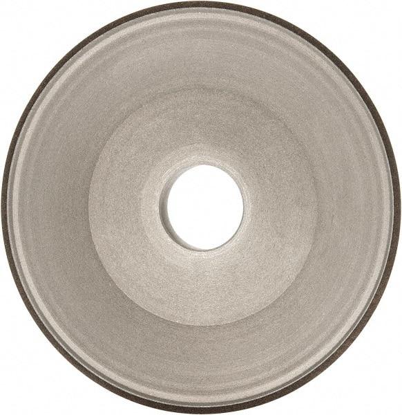 Made in USA - 6" Diam, 1-1/4" Hole Size, 3/4" Overall Thickness, 100 Grit, Type 15 Tool & Cutter Grinding Wheel - Fine Grade, Diamond - Exact Industrial Supply