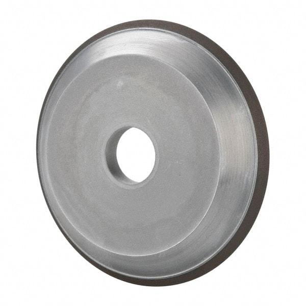 Made in USA - 6" Diam, 1-1/4" Hole Size, 3/4" Overall Thickness, 220 Grit, Type 15 Tool & Cutter Grinding Wheel - Very Fine Grade, Diamond - Exact Industrial Supply