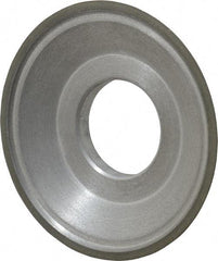 Made in USA - 3-1/2" Diam, 1-1/4" Hole Size, 3/4" Overall Thickness, 100 Grit, Type 15 Tool & Cutter Grinding Wheel - Fine Grade, Diamond - Exact Industrial Supply