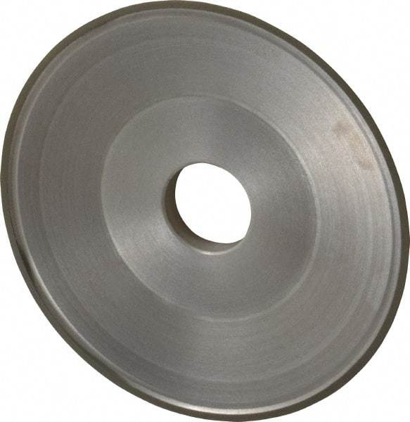 Made in USA - 6" Diam, 1-1/4" Hole Size, 3/4" Overall Thickness, 220 Grit, Type 15 Tool & Cutter Grinding Wheel - Very Fine Grade, Diamond - Exact Industrial Supply