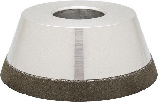 Made in USA - 3-3/4" Diam, 1-1/4" Hole Size, 1-1/2" Overall Thickness, 120 Grit, Type 11 Tool & Cutter Grinding Wheel - Fine Grade, CBN - Exact Industrial Supply