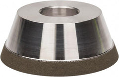 Made in USA - 3-3/4" Diam, 1-1/4" Hole Size, 1-1/2" Overall Thickness, 150 Grit, Type 11 Tool & Cutter Grinding Wheel - Very Fine Grade, CBN - Exact Industrial Supply