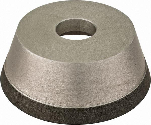 Made in USA - 5" Diam, 1-1/4" Hole Size, 1-3/4" Overall Thickness, 150 Grit, Type 11 Tool & Cutter Grinding Wheel - Very Fine Grade, CBN - Exact Industrial Supply