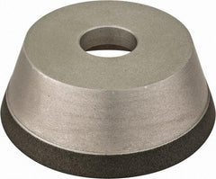 Made in USA - 5" Diam, 1-1/4" Hole Size, 1-3/4" Overall Thickness, 150 Grit, Type 11 Tool & Cutter Grinding Wheel - Very Fine Grade, CBN - Exact Industrial Supply