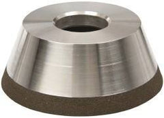 Made in USA - 3-3/4" Diam, 1-1/4" Hole Size, 1-1/2" Overall Thickness, 120 Grit, Type 11 Tool & Cutter Grinding Wheel - Fine Grade, CBN - Exact Industrial Supply