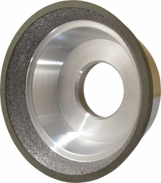 Made in USA - 3-3/4" Diam, 1-1/4" Hole Size, 1-1/2" Overall Thickness, 150 Grit, Type 11 Tool & Cutter Grinding Wheel - Very Fine Grade, CBN - Exact Industrial Supply