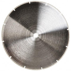 Made in USA - 10" Diam, 5/8" Arbor Hole Diam, Wet & Dry Cut Saw Blade - Diamond-Tipped, Standard Round Arbor - Exact Industrial Supply