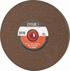 Camel Grinding Wheels - 80 Grit Aluminum Oxide Bench & Pedestal Grinding Wheel - 8" Diam x 1" Hole x 1" Thick, 3600 Max RPM, M Hardness, Medium Grade , Vitrified Bond - Exact Industrial Supply