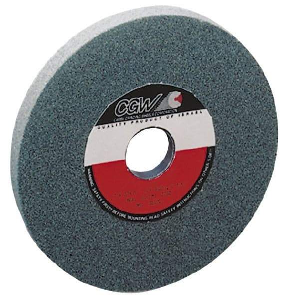 Camel Grinding Wheels - 80 Grit Silicon Carbide Bench & Pedestal Grinding Wheel - 6" Diam x 1" Hole x 1/2" Thick, 4456 Max RPM, I Hardness, Medium Grade , Vitrified Bond - Exact Industrial Supply