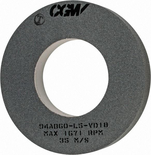 Camel Grinding Wheels - 16" Diam x 8" Hole x 2" Wide Centerless & Cylindrical Grinding Wheel - 60 Grit, Aluminum Oxide, Type 1, Medium Grade, Vitrified Bond, No Recess - Exact Industrial Supply