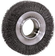 Baldor - 8" OD, 3/4" Arbor Hole, Crimped Wheel Brush - 3/4" Arbor Hole - Exact Industrial Supply