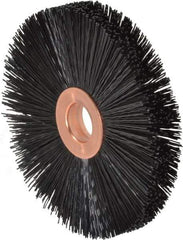 Weiler - 3" OD, 1/2" Arbor Hole, Crimped Nylon Wheel Brush - 3/8" Face Width, 1" Trim Length, 0.016" Filament Diam, 20,000 RPM - Exact Industrial Supply