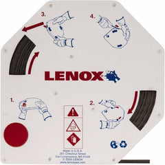 Lenox - 1/4" x 100' x 0.025" Bi-Metal Band Saw Blade Coil Stock - 14 to 18 TPI, Toothed Edge, Wavy Set, Flexible Back, Variable Pitch, Contour Cutting - Exact Industrial Supply