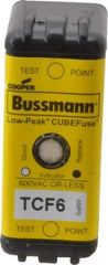 Cooper Bussmann - 300 VDC, 600 VAC, 6 Amp, Time Delay General Purpose Fuse - Plug-in Mount, 2-7/64" OAL, 100 at DC, 200 (CSA RMS), 300 (UL RMS) kA Rating - Exact Industrial Supply