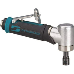 Dynabrade - 1/4" Collet, Angle Handle, Air Angle Die Grinder - 30,000 RPM, Rear Exhaust, 26 CFM, 0.4 hp, 90 psi, 1/4 NPT Inlet - Exact Industrial Supply