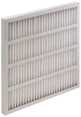 Value Collection - 25" Noml Height x 25" Noml Width x 2" Noml Depth, 35 to 45% Capture Efficiency, Wireless Pleated Air Filter - MERV 8, Synthetic, Integrated Beverage Board Frame, 500 Max FPM, 2,170 CFM, For Heating & Air Conditioning Units - Exact Industrial Supply