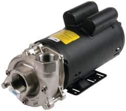 Pentair - 208-230 Volt, 3 hp, 2 Inlet, 168 GPM Stainless Steel Utility Pump - 83 Max Head Pressure, 1-1/2 Inch Outlet - Exact Industrial Supply