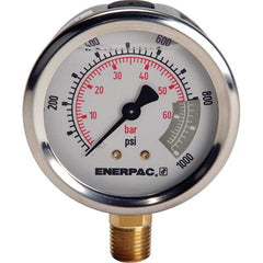 Enerpac - Hydraulic Pressure Gages & Adapters Type: Glycerine Filled Pressure Rating: 600 - Exact Industrial Supply