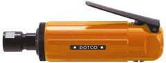 Dotco - 1/4" Collet, Straight Handle, Air Straight Die Grinder - 23,000 RPM, Front Exhaust, 38 CFM, 0.9 hp, 90 psi, 1/4" Inlet - Exact Industrial Supply