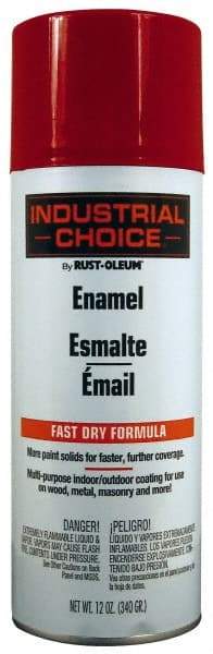 Rust-Oleum - Cherry Red, Gloss, Enamel Spray Paint - 8 to 12 Sq. Ft. per Can, 16 Ounce Container, Use on Drums, Equipment and Color Coding, Furniture, Ladders, Lockers, Motors, Stenciling, Tools - Exact Industrial Supply