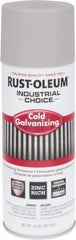 Rust-Oleum - Silver, Galvanizing Spray Paint - 8 to 12 Sq Ft per Can, 14 oz Container, Use on Bridges, Ducts, Fences, Production Welds, Tanks, Touch-Up & Repair to Damaged Galvanized Steel, Trailers, Utility Towers, Vehicles - Exact Industrial Supply