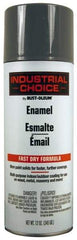 Rust-Oleum - Universal Gray, Gloss, Enamel Spray Paint - 8 to 12 Sq. Ft. per Can, 16 Ounce Container, Use on Drums, Equipment and Color Coding, Furniture, Ladders, Lockers, Motors, Stenciling, Tools - Exact Industrial Supply